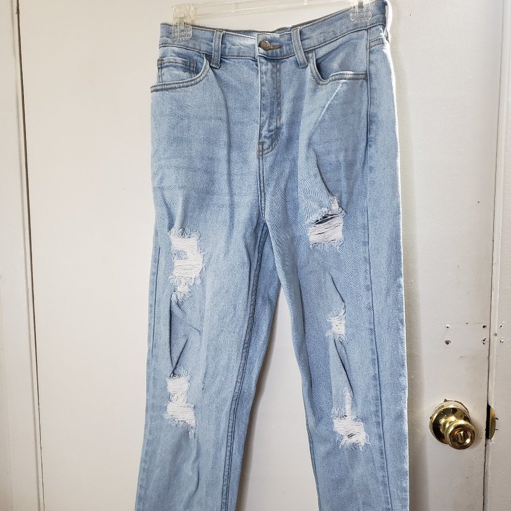 Distressed Mom Jeans